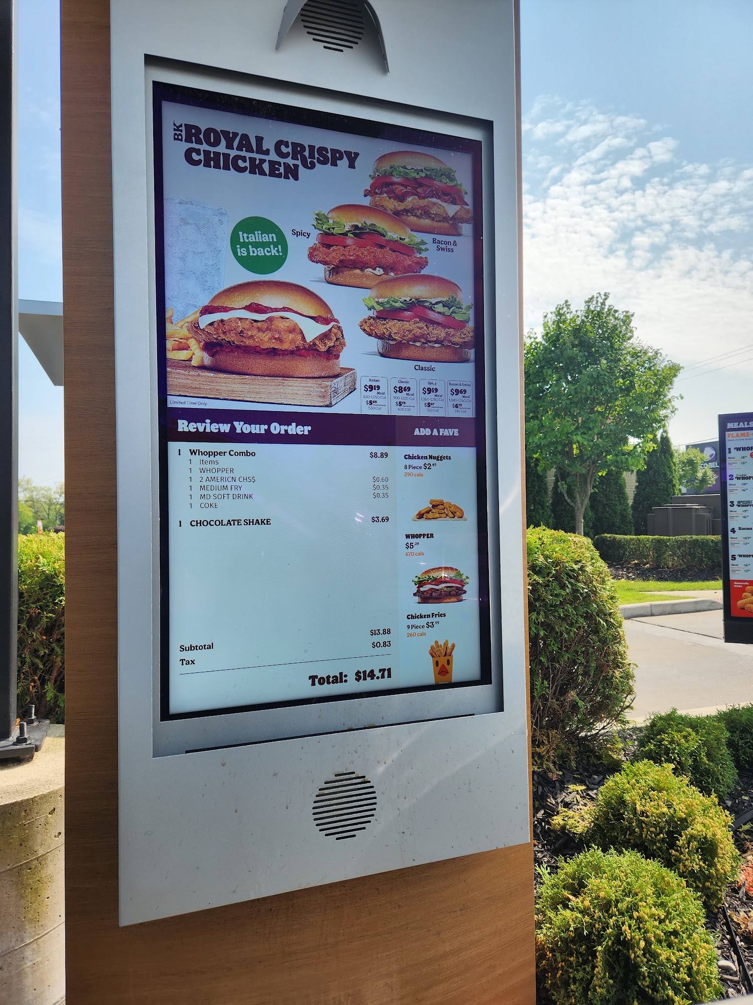 Burger King Menu