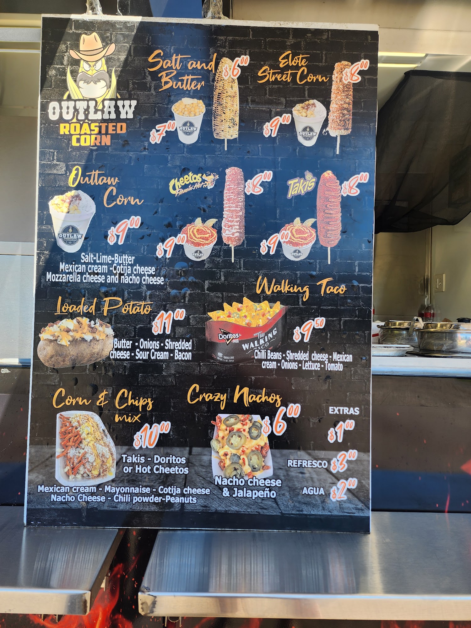 Outlaw Roasted Corn Menu