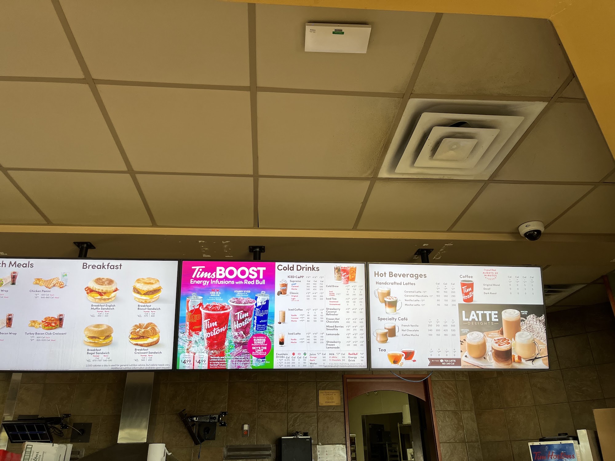 Tim Hortons Menu