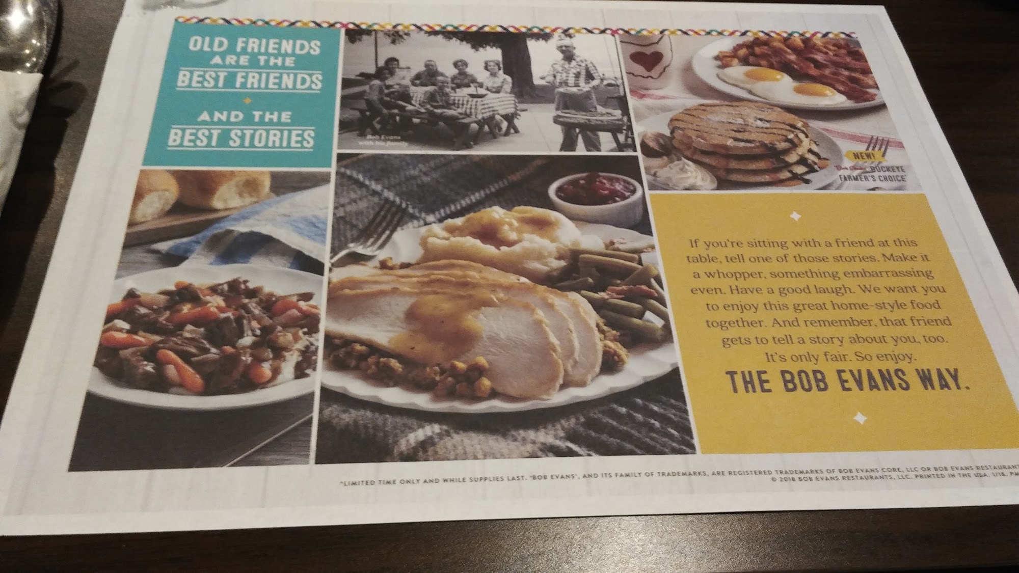 Bob Evans Menu
