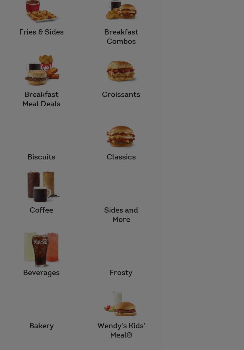 Wendy's Menu