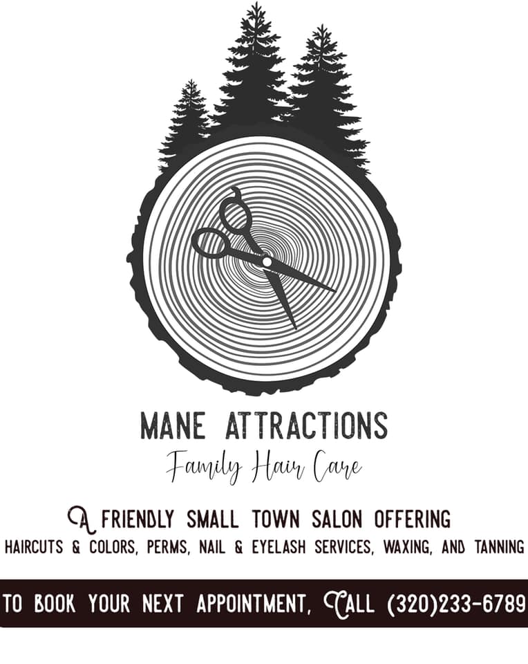 Mane Attractions family haircare and tanning 2217 MN-18, Finlayson Minnesota 55735