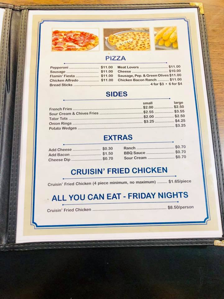 Madelia Lanes Menu