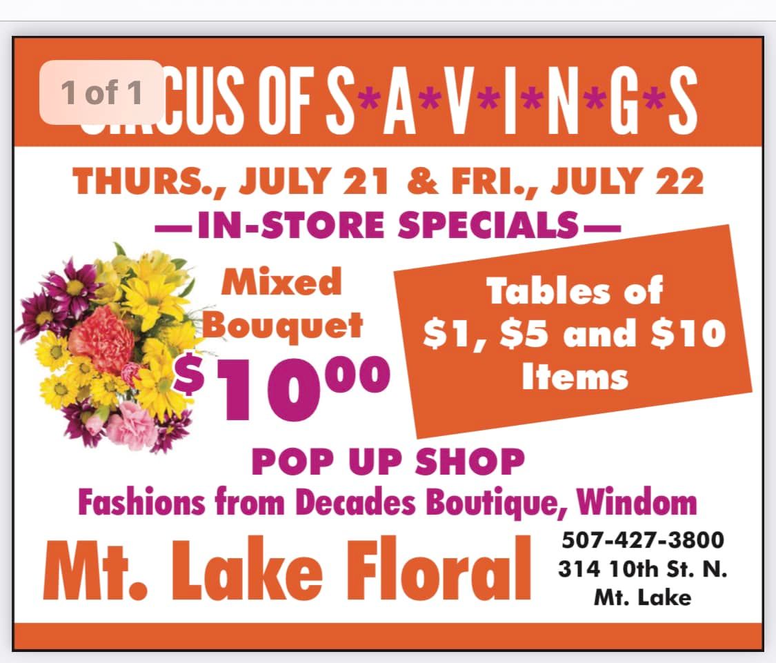 Mountain Lake Floral LLC 314 10th St N, Mountain Lake Minnesota 56159