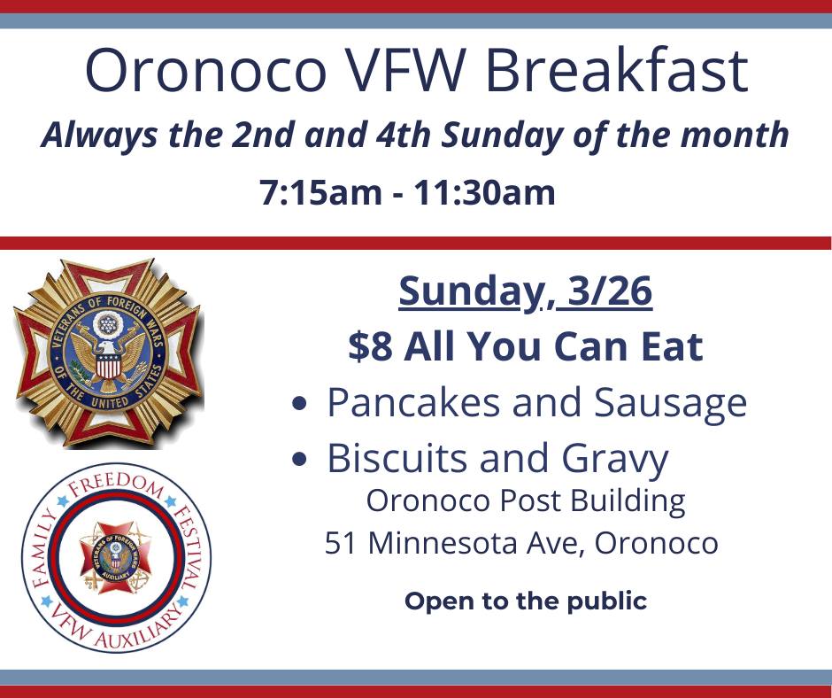 Oronoco VFW 5 N Minnesota Ave, Oronoco Minnesota 55960