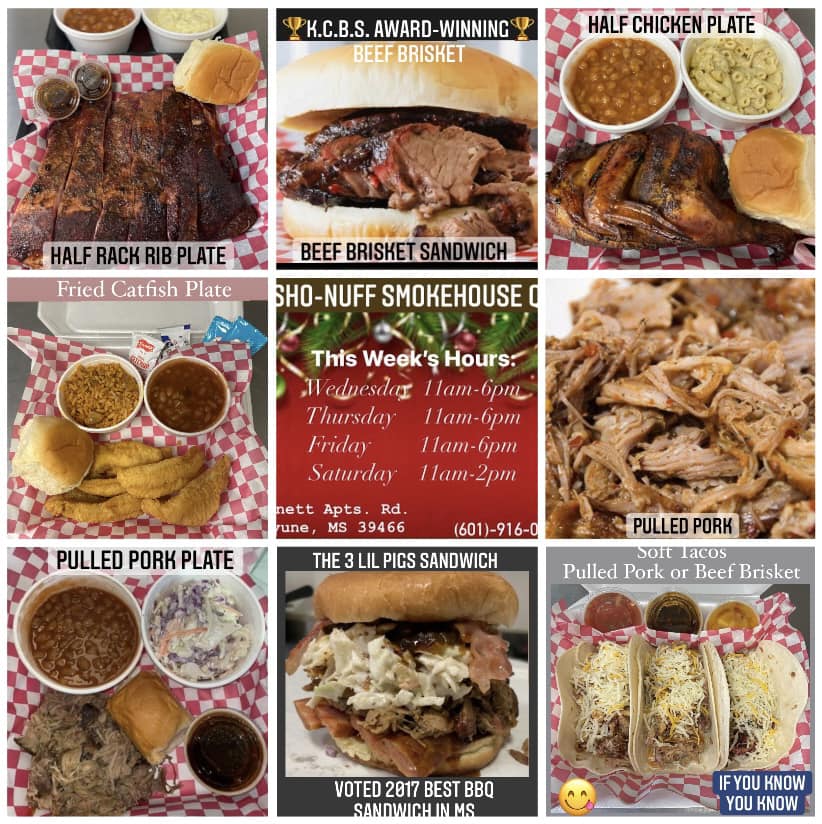 Sho-Nuff Smokehouse Q Menu