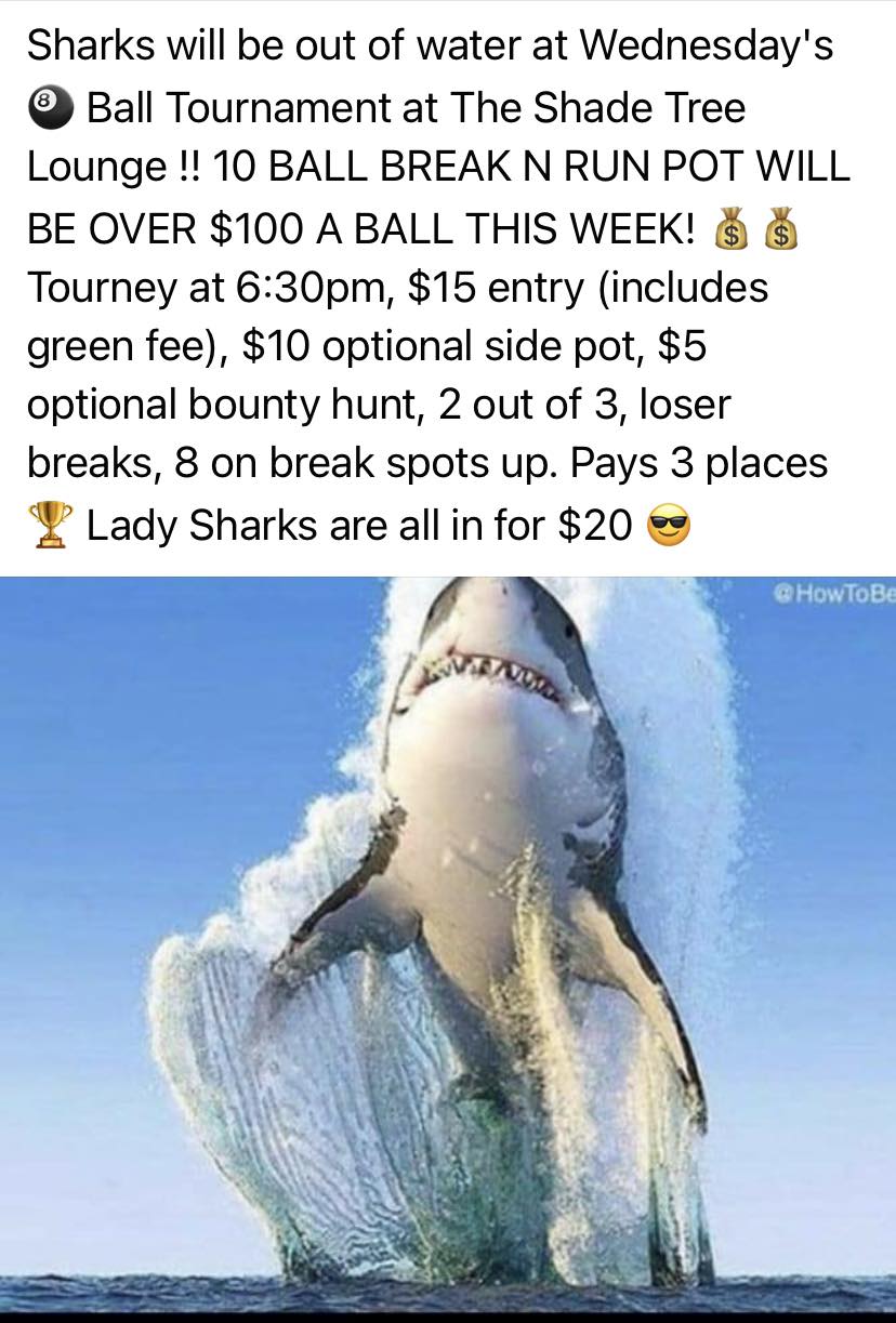 Shade Tree Lounge Menu