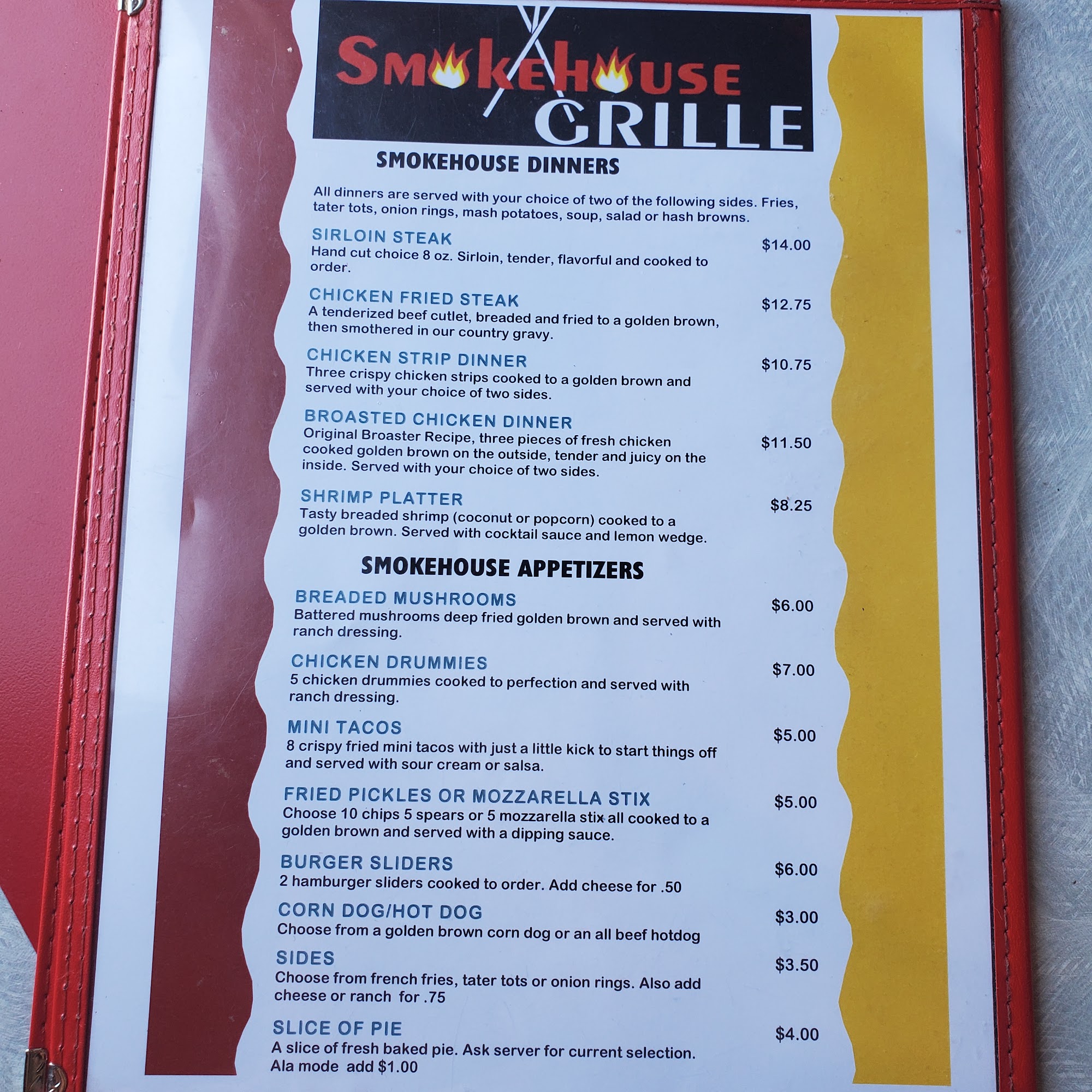 Smokehouse Grill & Sacred Grounds Coffee Shop Menu