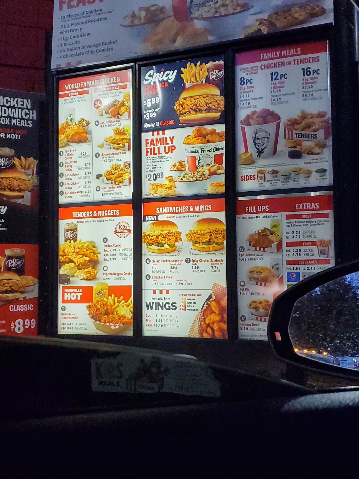 KFC Menu