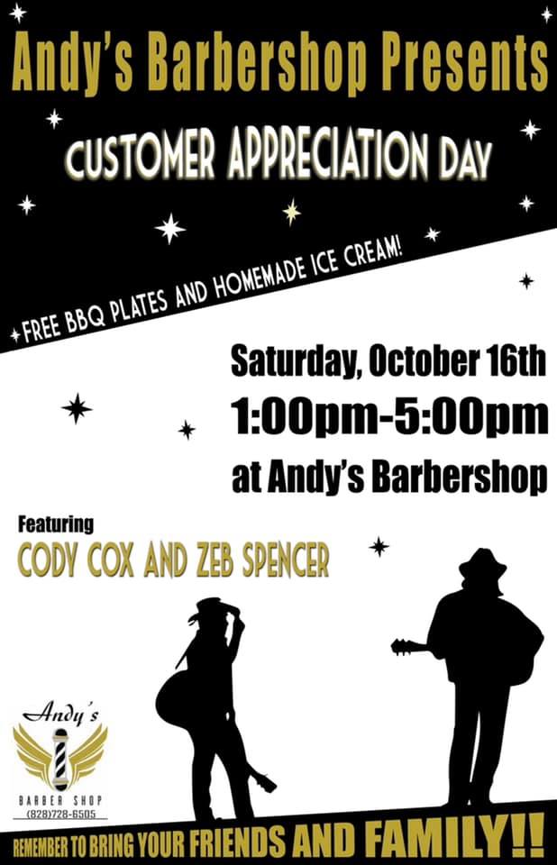 Andy's Barber Shop 3204 Hickory Blvd, Hudson North Carolina 28638