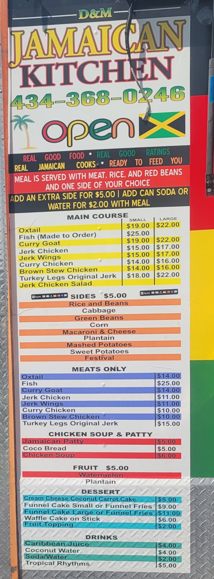 D & M Jamaican Kitchen LLC Menu