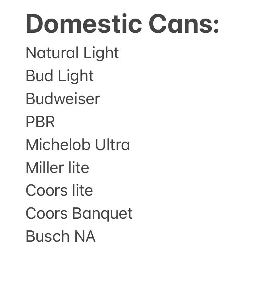 Sgt. Pepper’s Menu