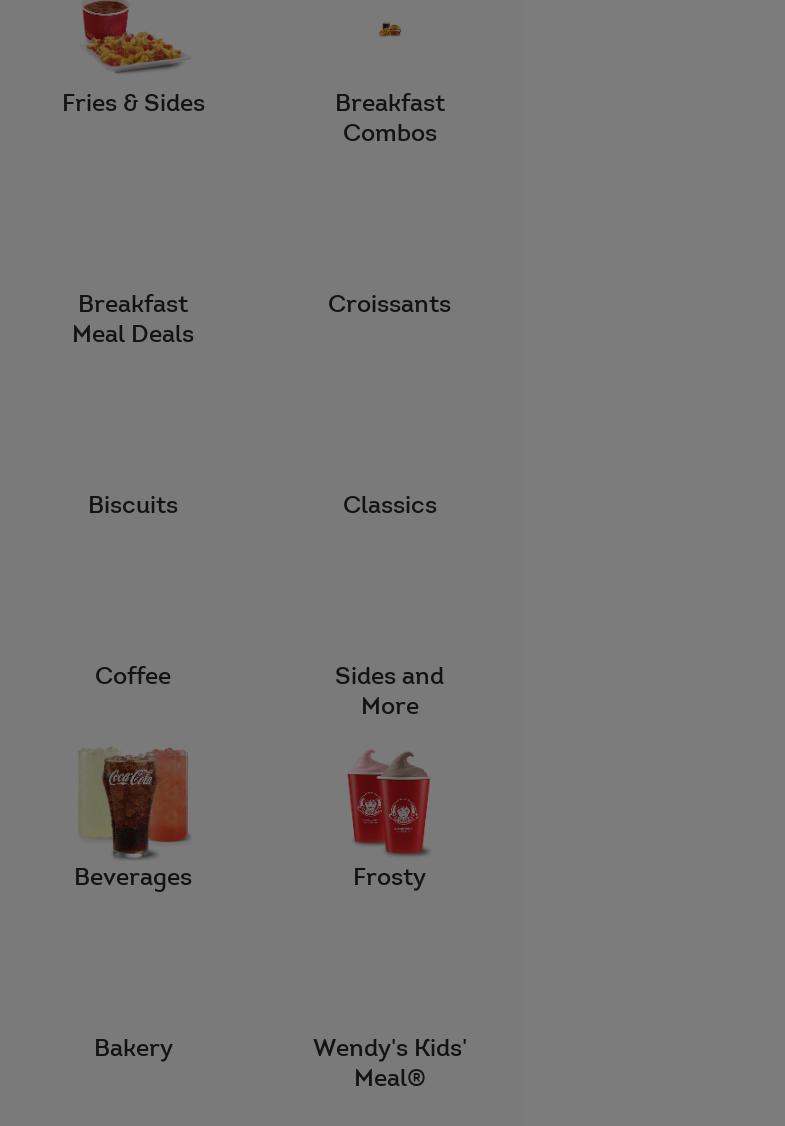 Wendy's Menu