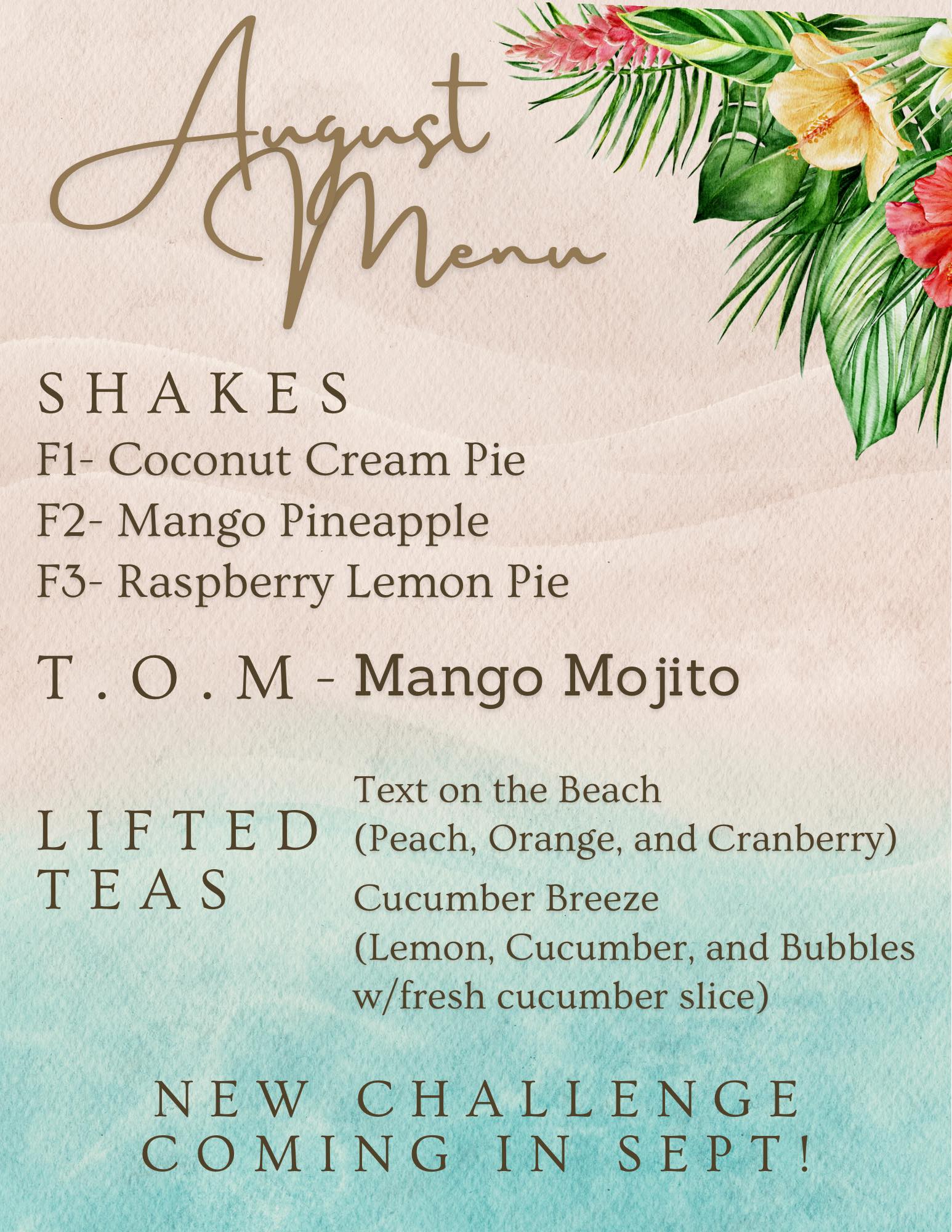 Superior Nutrition Minot Menu