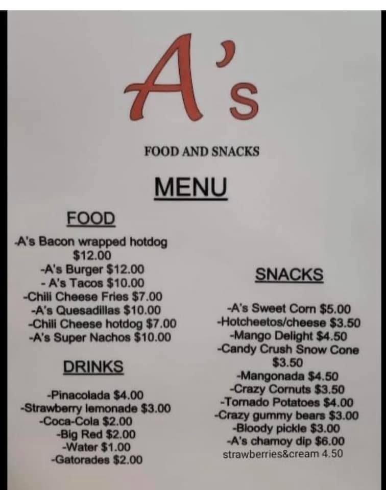 Seasons Bar & Lounge Menu