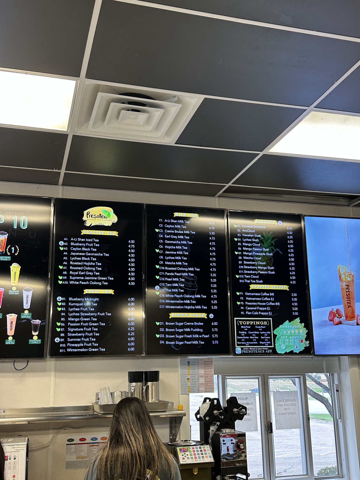 Presotea Hastings Menu