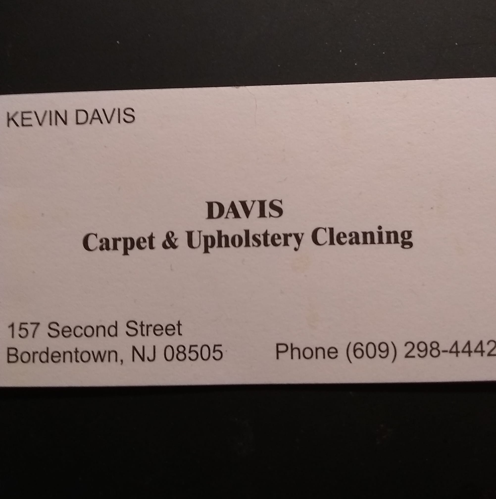 Davis Carpet & Upholstery 157 2nd St, Bordentown New Jersey 08505
