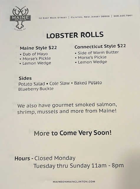 Maine On Main Menu