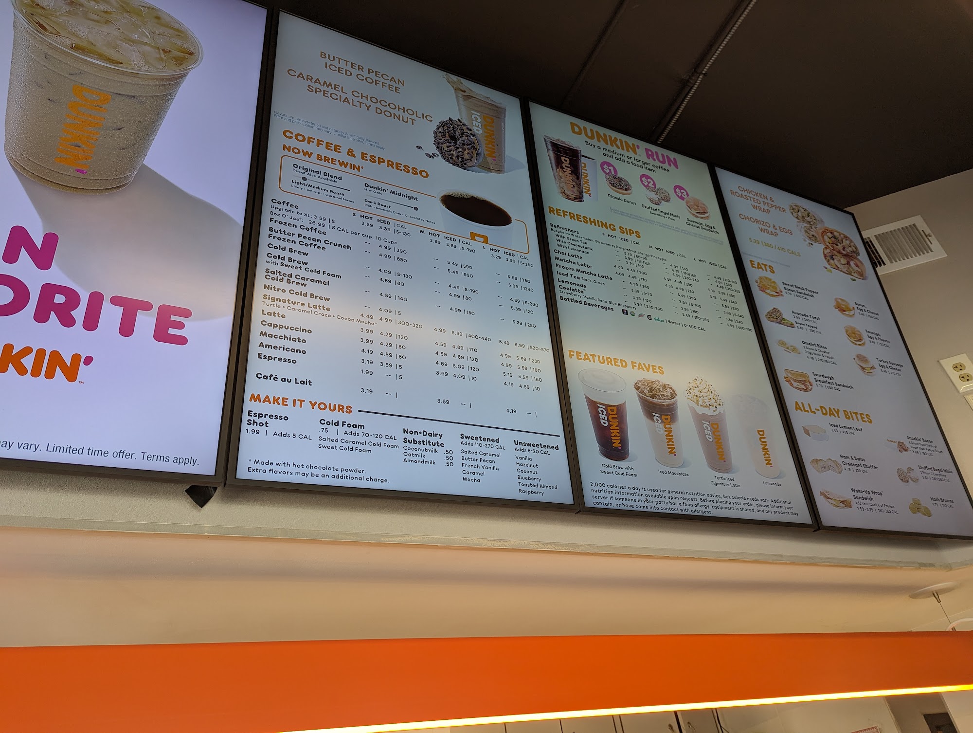 Dunkin' Menu