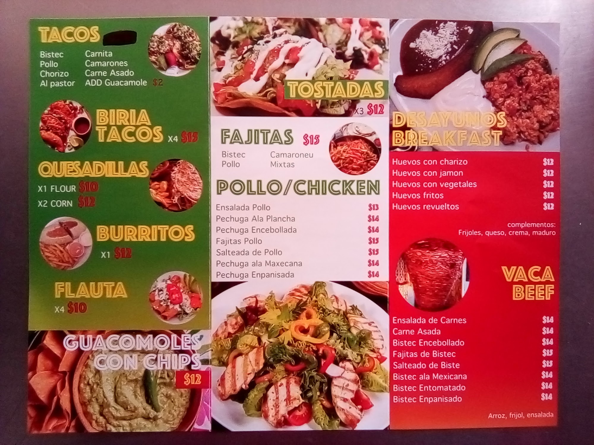 El Paso Food truck Latino Menu