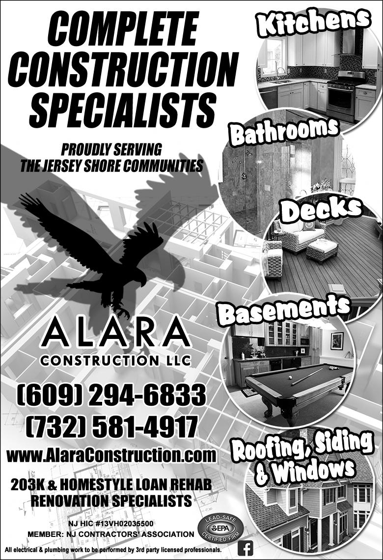 Alara Construction,LLC 351 Bay Ave, Tuckerton New Jersey 08087