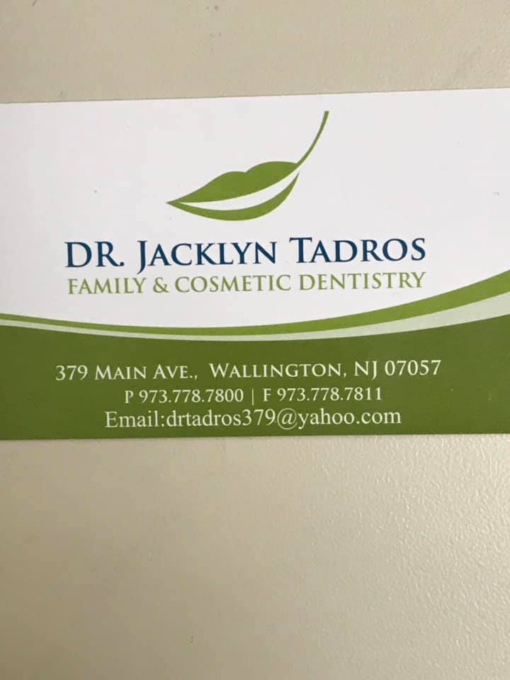 Jacklyn Tadros DDS, LLC 379 Main Ave, Wallington New Jersey 07057