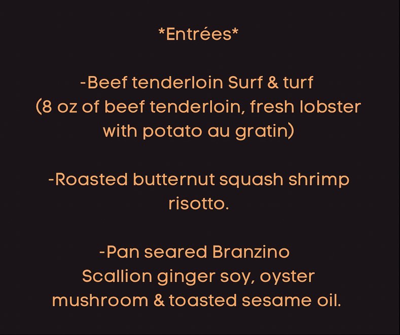 Mamajuana Cafe Prime Menu