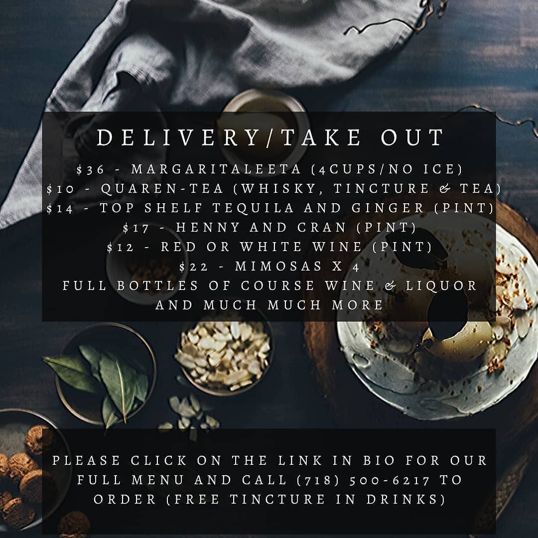 Tatanka's Tincture Bar Menu