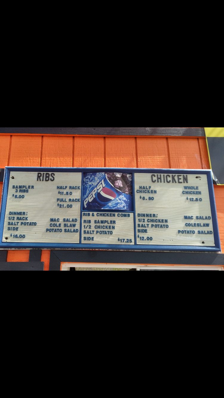 Kick-N-Chicken BBQ Menu