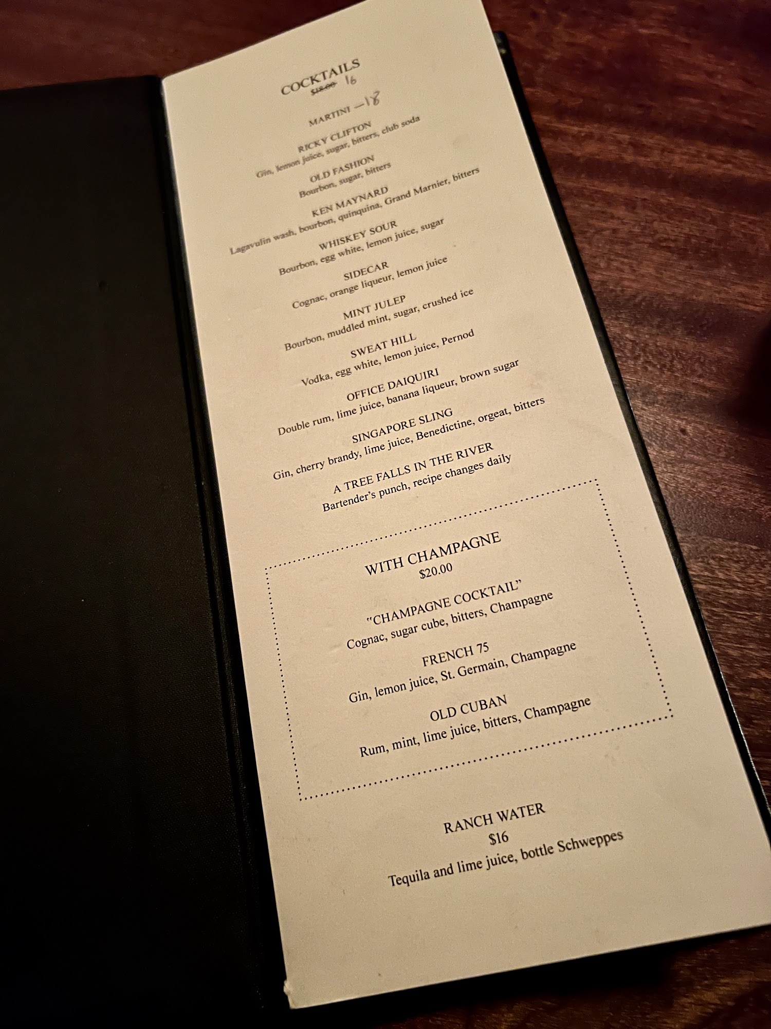 The River Menu