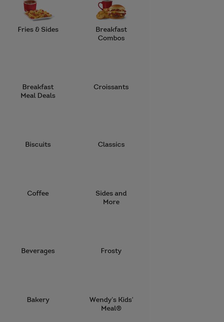 Wendy's Menu