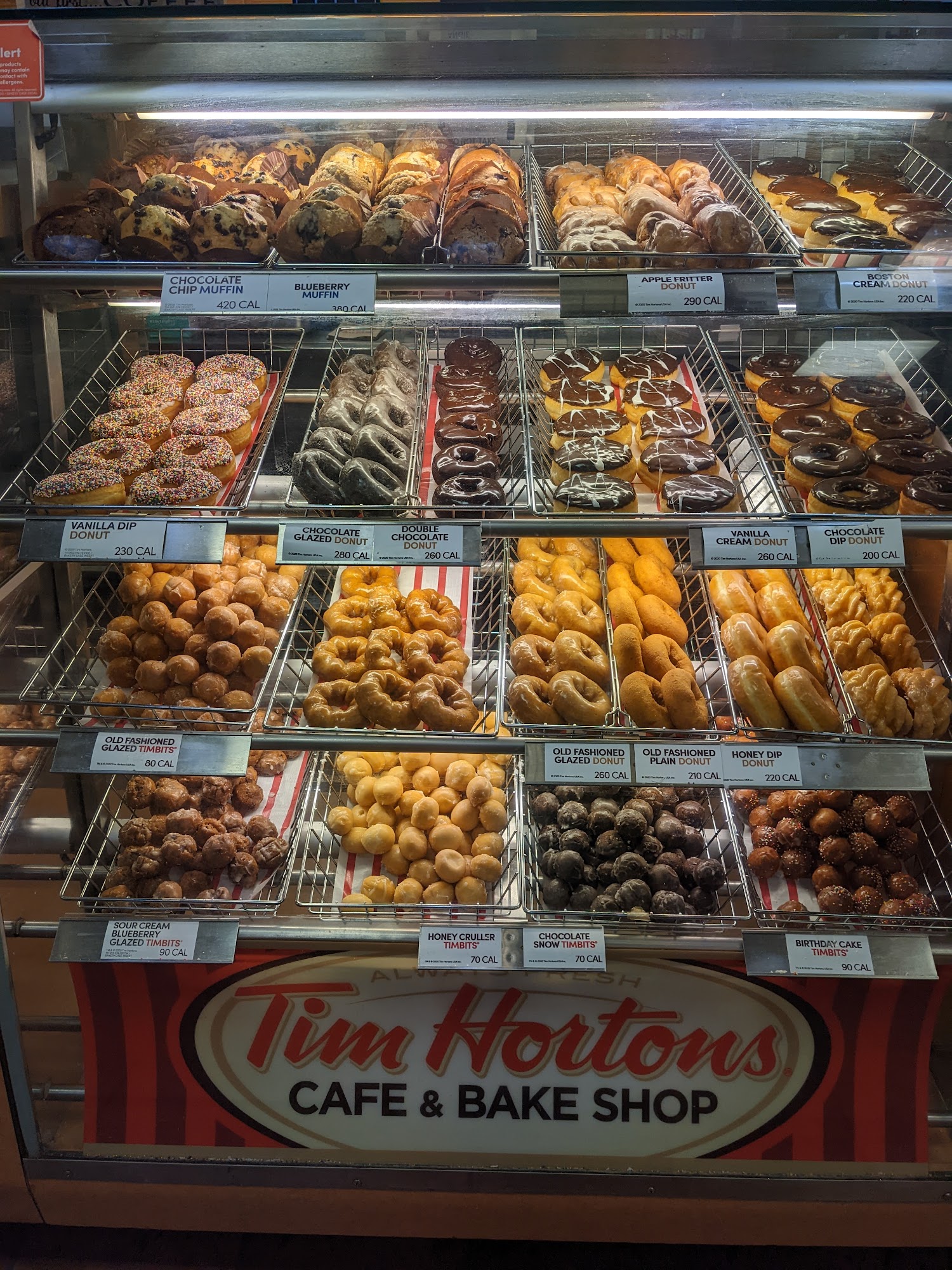 Tim Hortons Menu