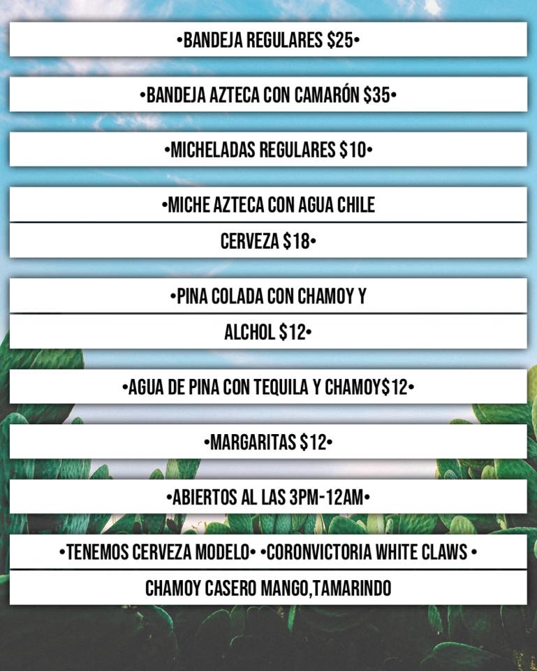 Azteca Bar & Grill Menu