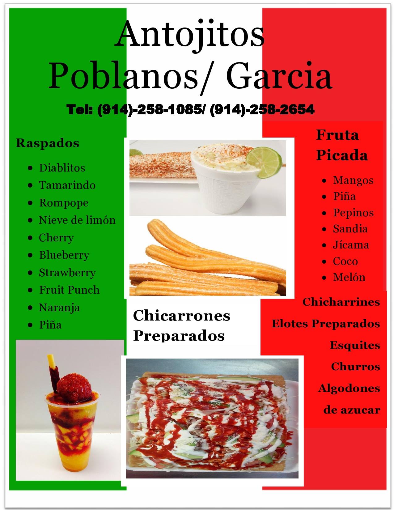 Antojitos Poblanos Garcia Menu