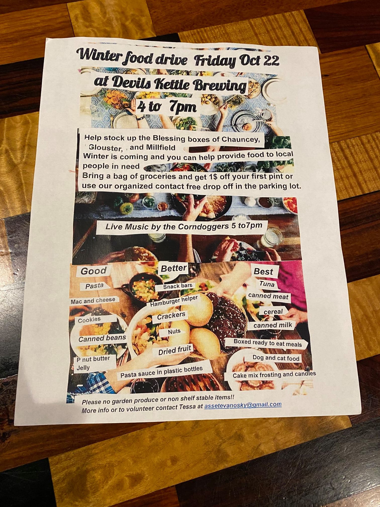 Devil's Kettle Brewing Menu