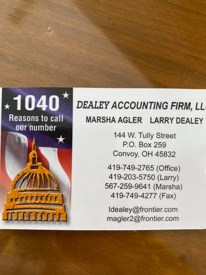 Dealey Accounting Firm LLC 144 W Tully St, Convoy Ohio 45832