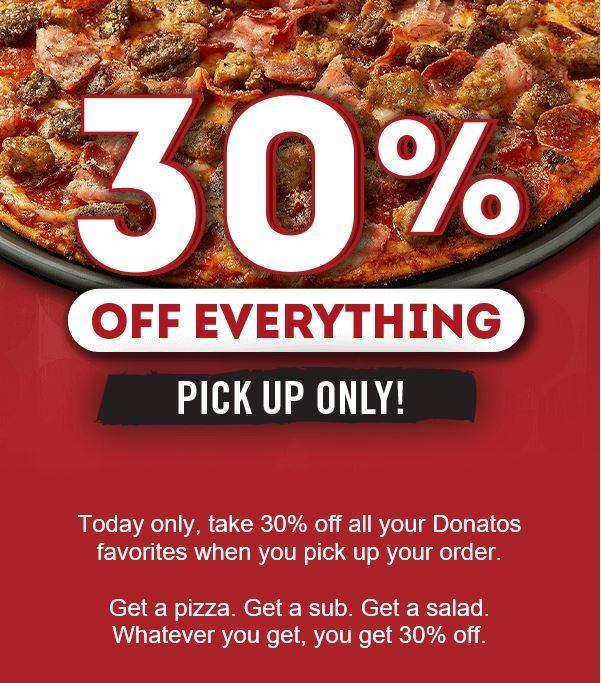 Donatos Pizza Menu