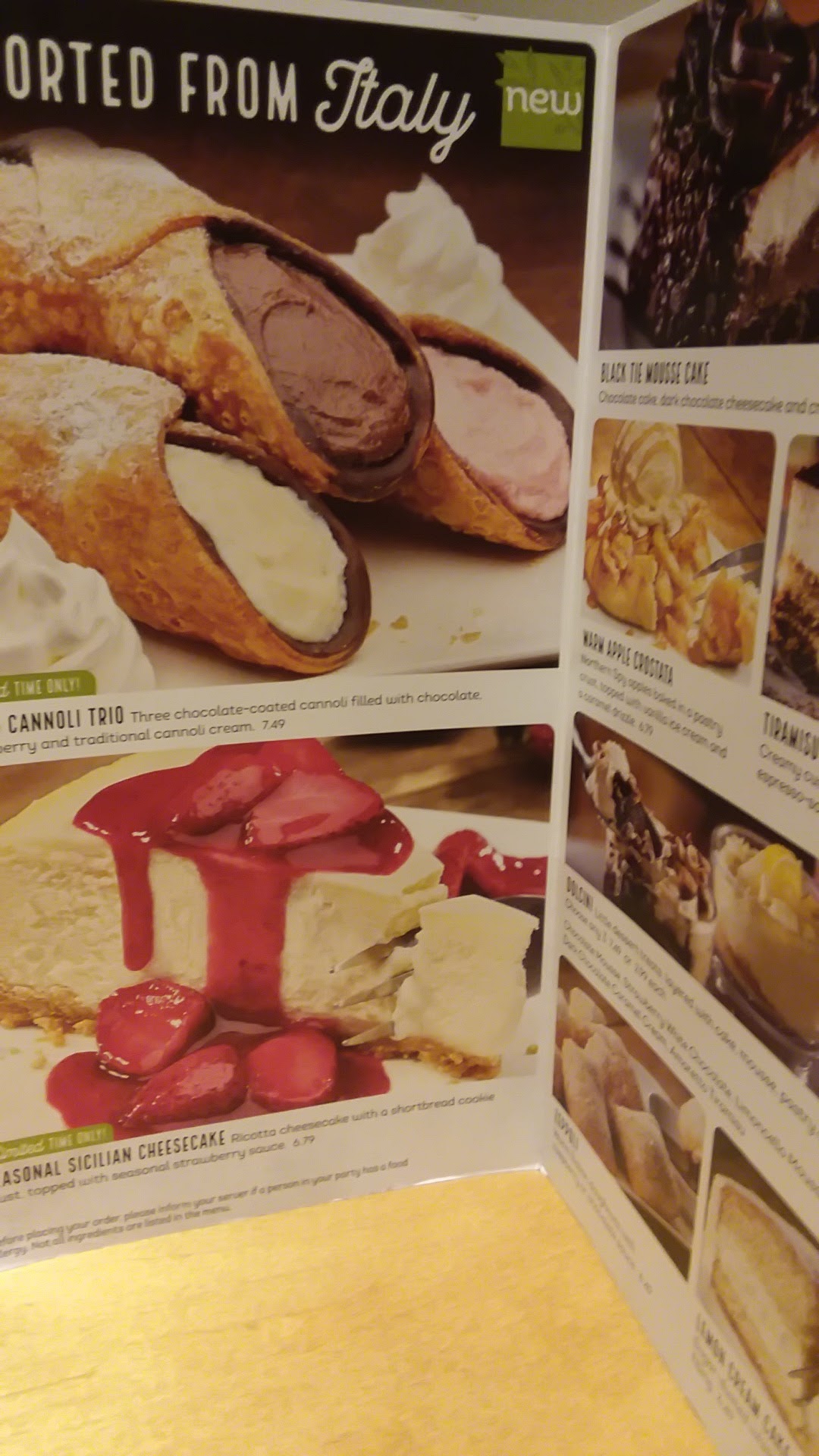 Olive Garden Italian Restaurant Menu