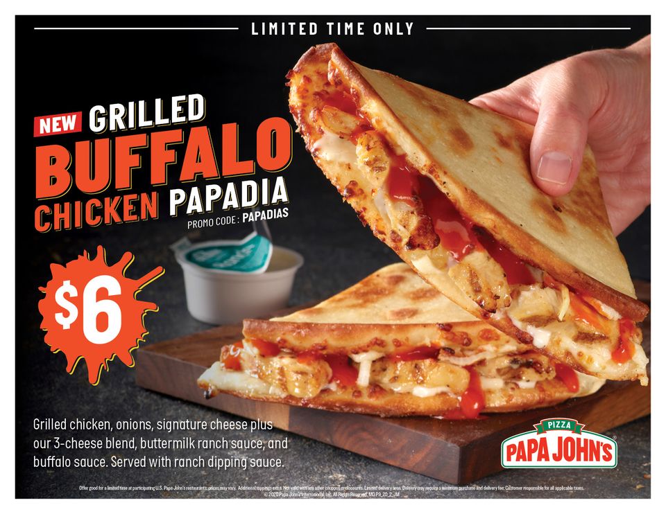 Papa Johns Pizza Menu