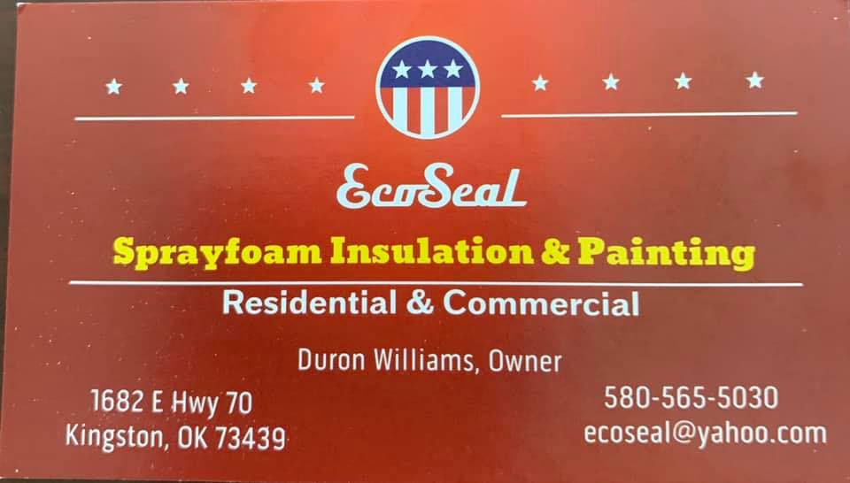 Ecoseal Sprayfoam 1684 E St #70, Kingston Oklahoma 73439