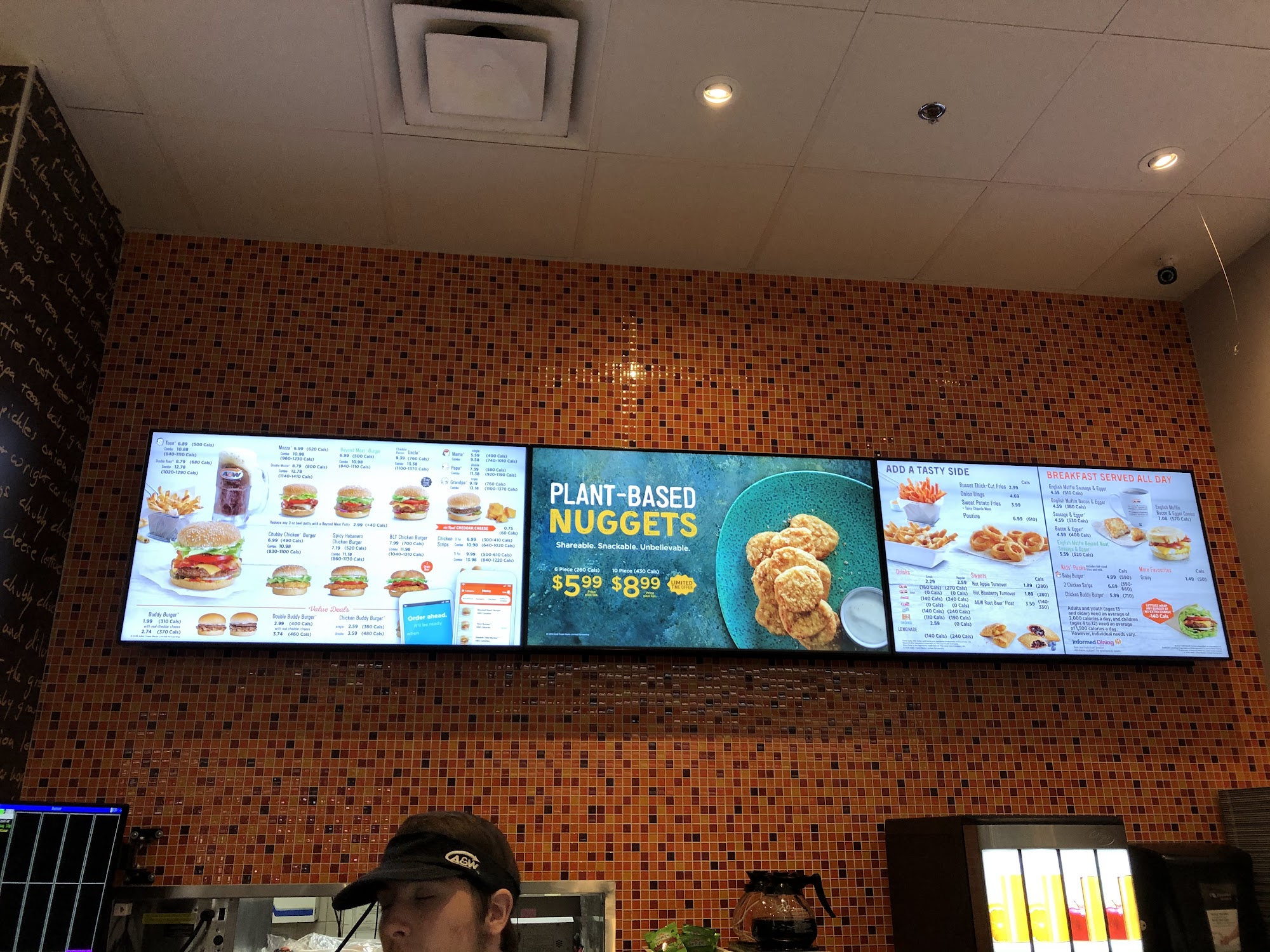 A&W Canada Menu
