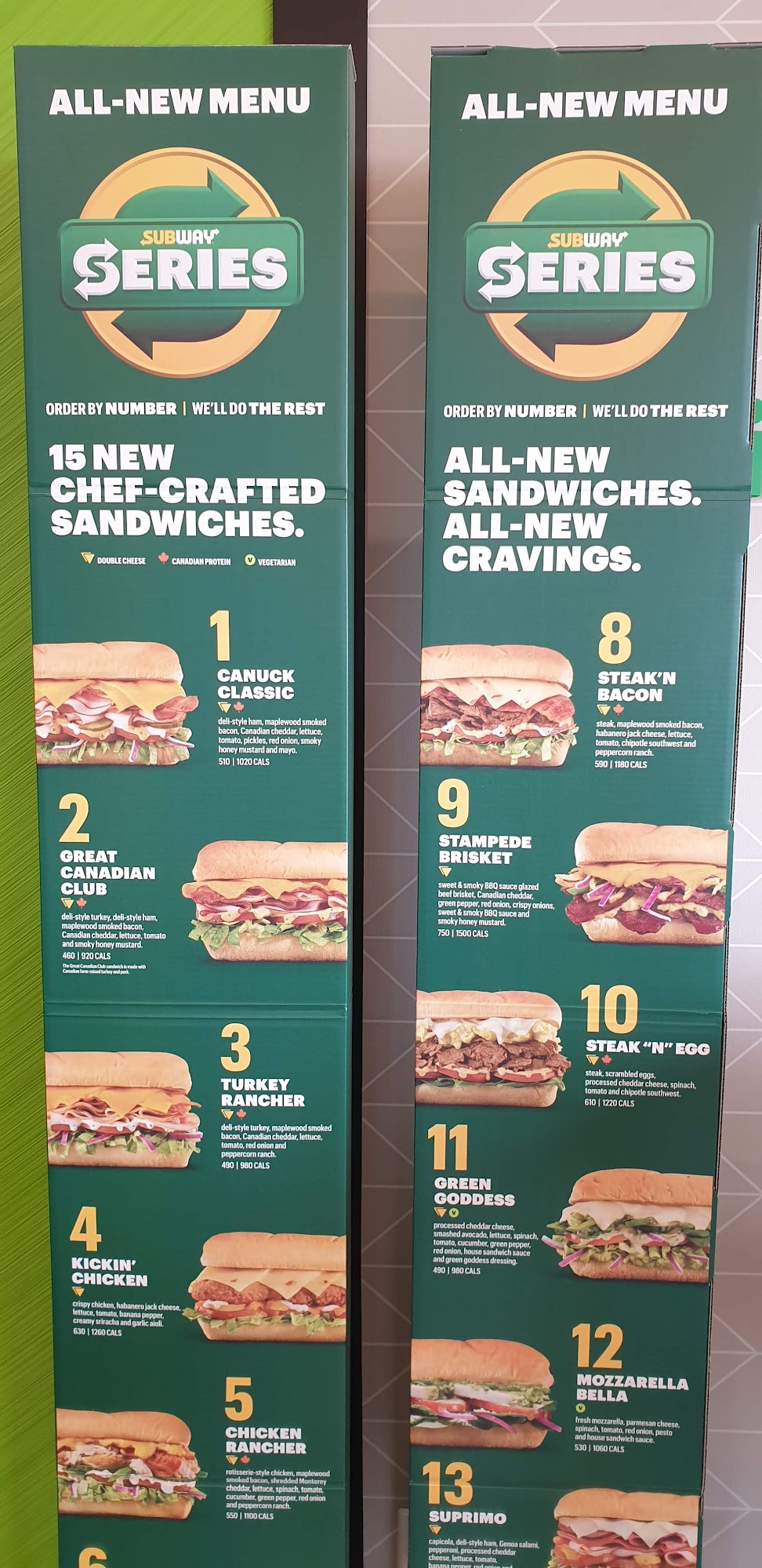 Subway Cayuga Menu