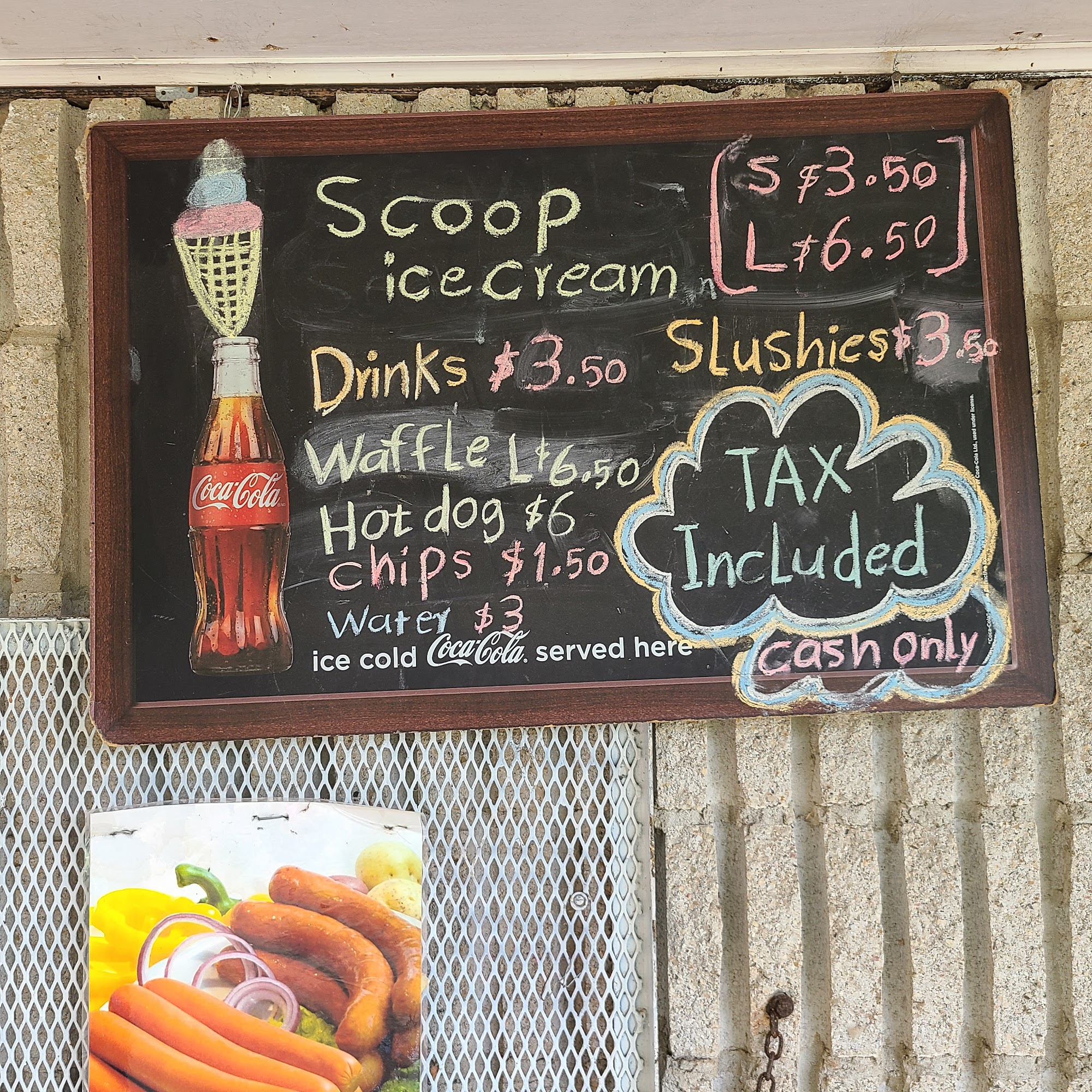 Riverside Park Concession Menu
