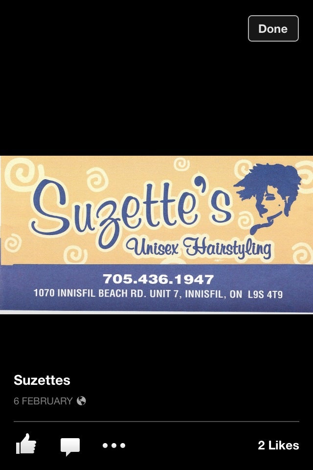Suzette's Beauty Lounge 1070 Innisfil Beach Rd, Innisfil Ontario L9S 4T9