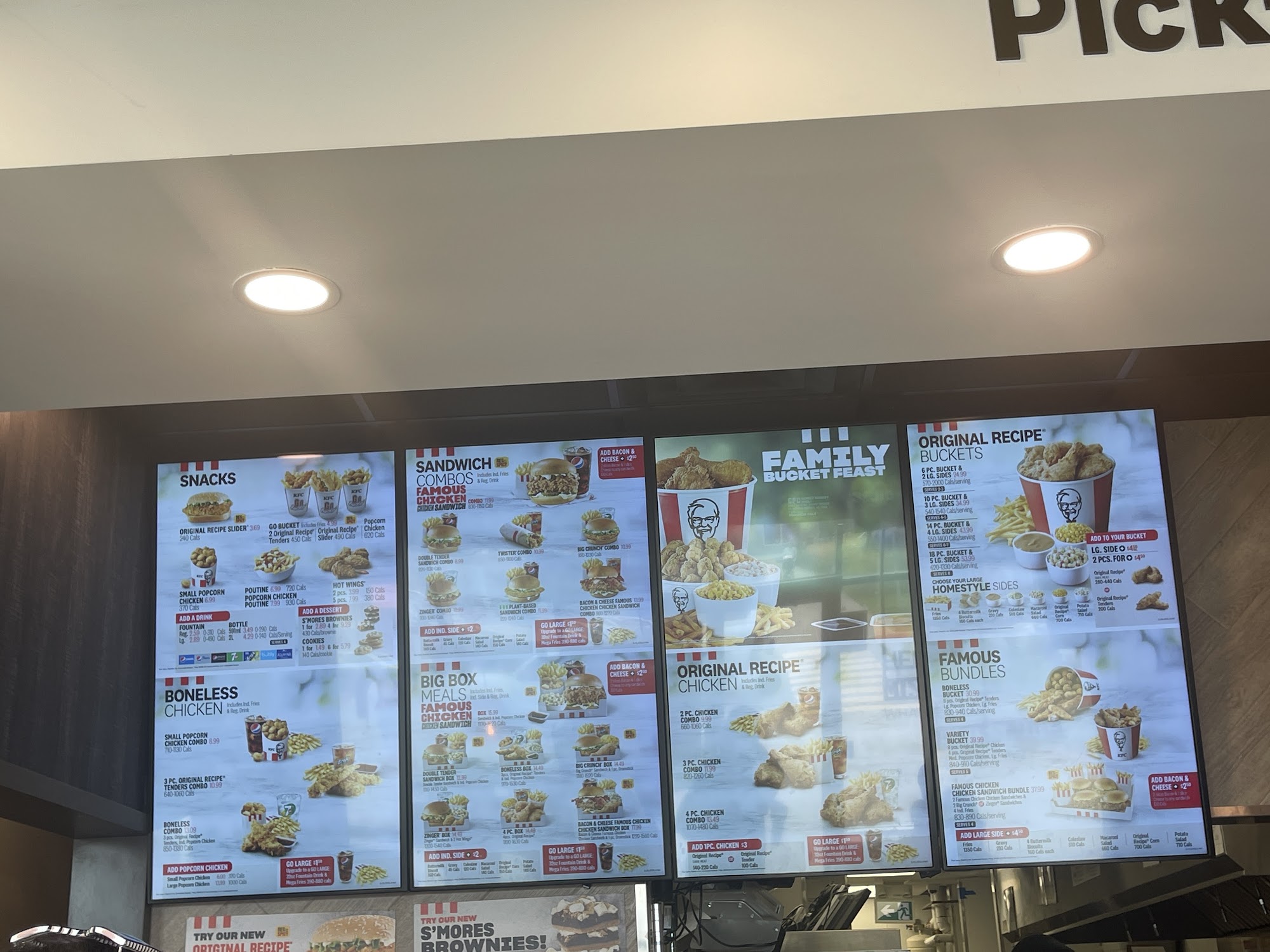 KFC Menu