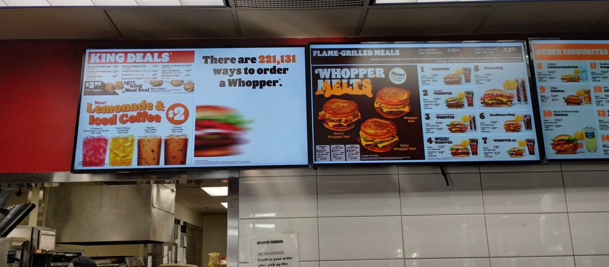 Burger King Menu