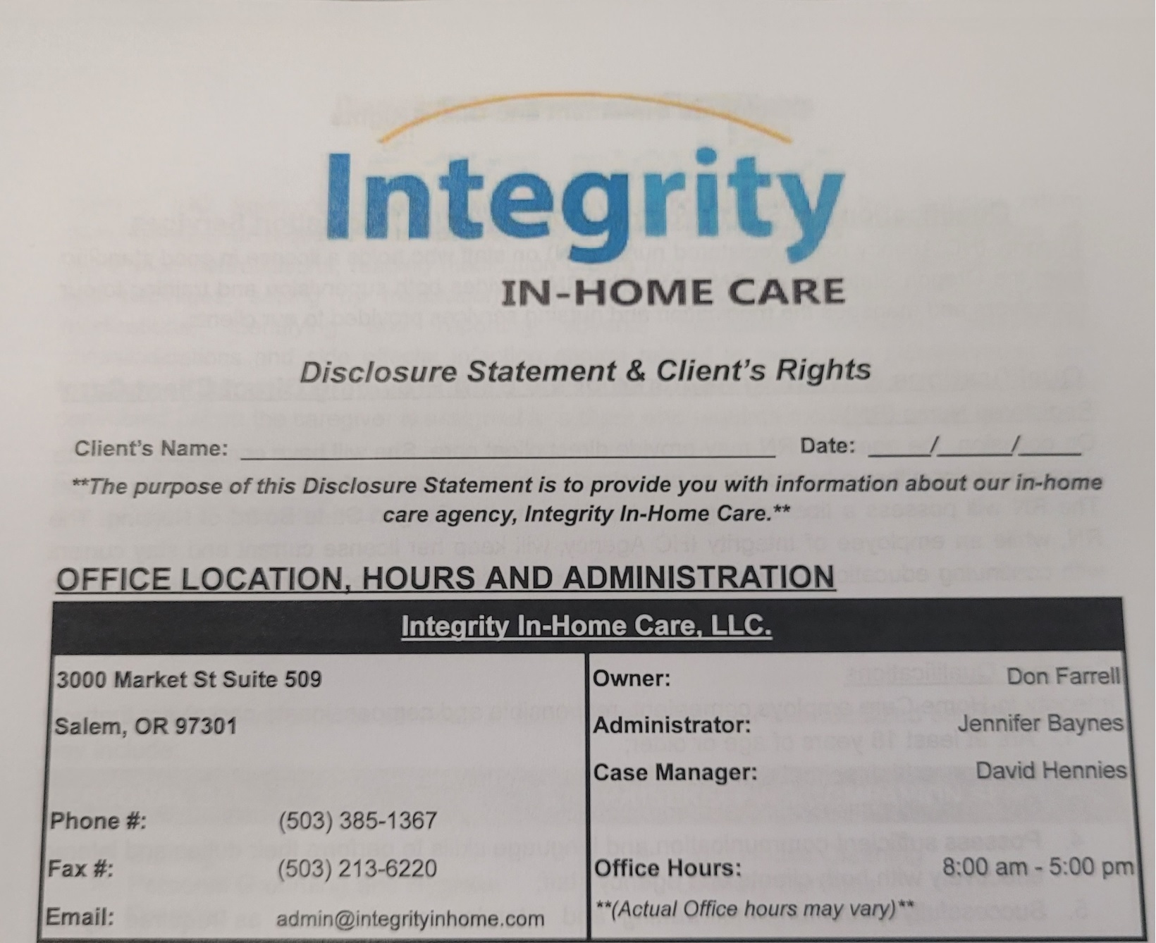 Integrity In-Home Care - Salem