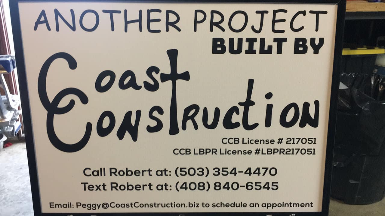 Coast Construction License #217051 60 1st St, Wheeler Oregon 97147