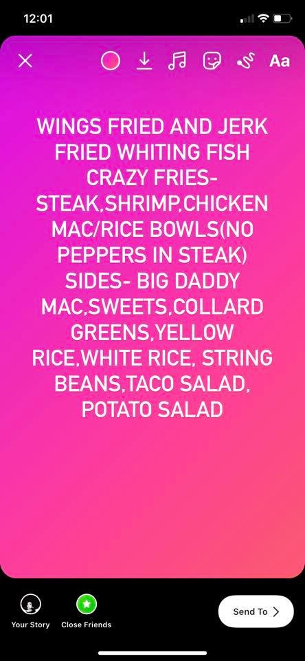 Soul Mama's Wings Menu