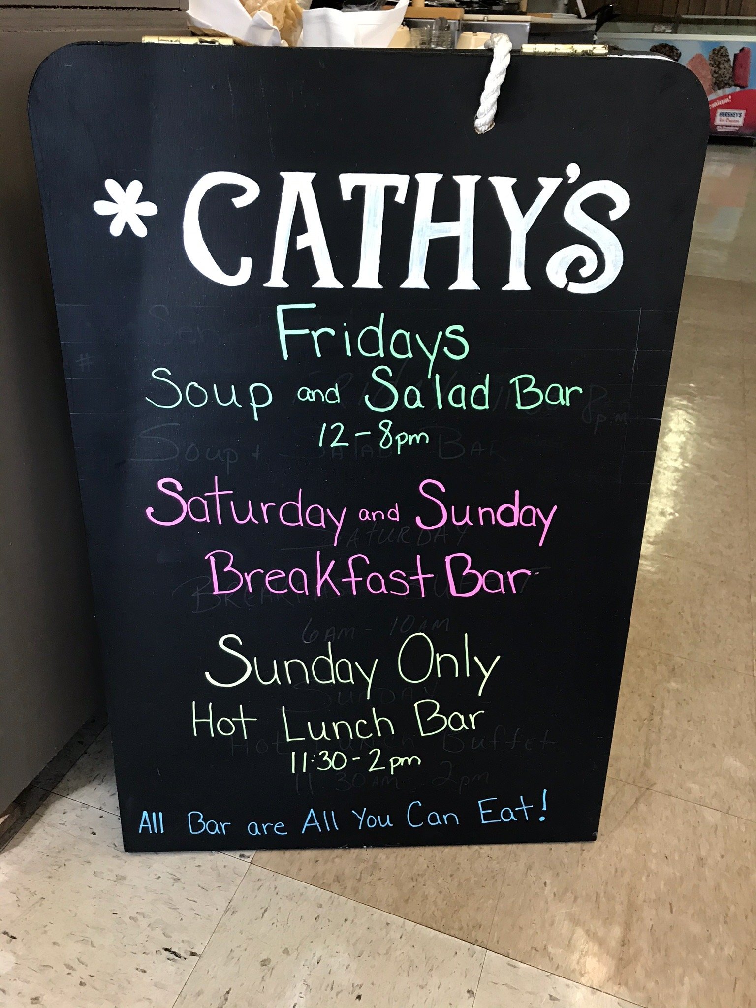 Cathys Store Menu